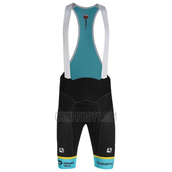 Astana Cycling Jersey Bib Short 2020 Short Sleeve Yellow Blue